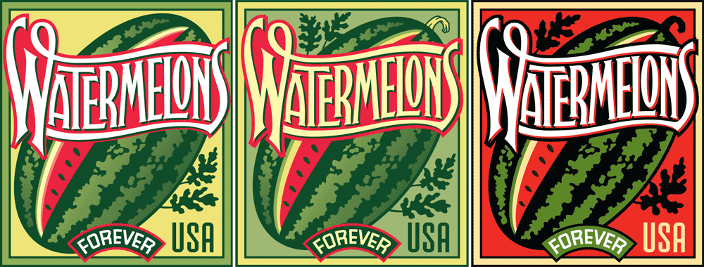 Watermelon Color Comps